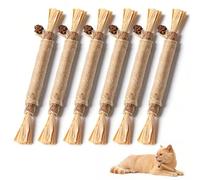 Aidiyapet Lot de 6 Jouet Herbe à Chat, Matatabi pour Chat, Jouet Chat Bâtonnets Silvervine pour l'Hygiène Dentaire