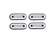 AIDLMBG Lot De 10 Ou 4 Feux Gabarit Latéraux À LED Pour Camion, 12 V-24 V, Remorque, Réflecteurs, Pour Fourgonnette, Pour Scania Feu arrière camion(4Pcs white B)