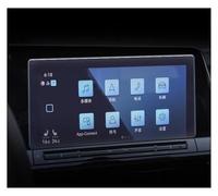 AIDLMBG Navigation Film Protection Membrane Verre Trempé Écran Navigation GPS, Film Protection Anti-rayons Bleus, Décoration Voiture Pour Golf 8 MK8 2020 2021(GPS No hole)