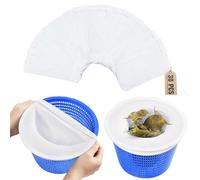 AIDODIA 30 PièCes Chaussettes Skimmer Piscine, Chaussette Skimmer Piscine RéUtilisables, Accessoire Piscine pour Panier Skimmer, Net Skim Nylon éLastique, ProtéGez La Piscine Propre,Feuilles,éCume.
