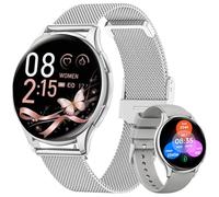 Aidodmom Montre Connectée Femme avec Appel Bluetooth 1,23" Smartwatch Femme avec Fonction Féminine/24H Fréquence Cardiaque/24HSuivi du Sommeil/120+Modes Sportif Podometre Android iOS