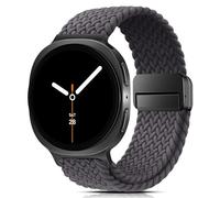 AidorMax Compatible avec Bracelet Samsung Galaxy Watch 8/8 Classic, Bracelet Elastique Tissus avec Fermoir Magnétique en Acier Inoxydable pour Femme Homme, Gris