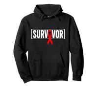 Aids Survivor HIV Red Ribbon Aids Warrior - World Aids Day Sweat à Capuche