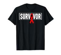Aids Survivor HIV Red Ribbon Aids Warrior - World Aids Day T-Shirt