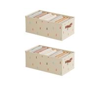 AidSci Lot de 2 organiseurs de penderie pliables avec 7 compartiments, système de rangement de tiroir étanche pour chemises, pantalons, vêtements, chaussettes
