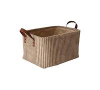 AidSci Panier de rangement en tissu - Petite armoire de rangement pliable - En velours côtelé - Avec poignées - Pour jouets, armoire, étagères, vêtements, fournitures de bureau - 35 x 25 x 20 cm (A)