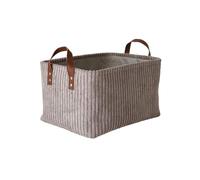 AidSci Panier de rangement en tissu - Petite armoire de rangement pliable - En velours côtelé - Avec poignées - Pour jouets, armoire, étagères, vêtements, fournitures de bureau - 35 x 25 x 20 cm (E)