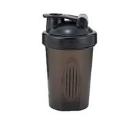 AidShunn Shaker de protéines 400 ml avec boule mélangeuse anti-fuite sécurisé à rabat pour shaker de poudre, gym, supplément de sport, fitness et entraînement (noir)