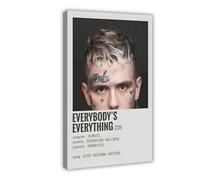 AIDUGVIYF Lil Peep EVERYBODY'S EVERYTHING Poster sur toile pour décoration de chambre à coucher, bureau, chambre, cadeau 20 x 30 cm