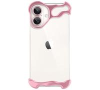 aidvaia Coque de téléphone sans Cadre Compatible avec iPhone 16, Coque de Protection Minimaliste Absorbant Les Chocs, Coques en Aluminium de qualité aérospatiale (Aluminium Rose Vif)