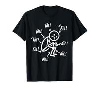 Aie Mal Partout Humour Râleur Fatigue Vintage Rétro FR T-Shirt