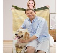 Aiebill Couverture personnalisée avec photos, couverture de nom personnalisé pour femme, couverture de jardin pour maman, grand-mère, fête des mères, cadeau pour maman