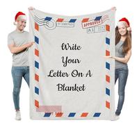 Aiebill Couverture personnalisée de Thanksgiving - Couvre-lit en flanelle avec lettres écrites à la main, idée cadeau pour mari, épouse, maman, papa