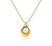 AIEDECOPT Collier Coquillage, Collier de Coquillage Or avec Perles, Collier de Plage Exquis, Bijoux d'été Mode pour Plages, Vacances, Quotidien, Cadeau pour Femmes