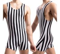 AIEOE Body extensible sans manches pour homme pour le sport, la gym, l'athlétisme, la gymnastique, la lutte, multicolore, L