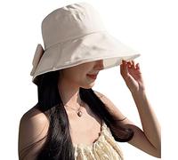 AIEOE Chapeau de Soleil pour Femme Large Bord Pliable Anti-UV Capeline Eté Plage Voyage Vacances Jardinage avec Cordon de Coupe-Vent style02
