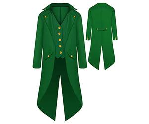 AIEOE - Garçon manteau steampunk enfant médiéval jupe de marche gothique Renaissance victorien pirate Viking pour partit manches longues vintage garçon veste