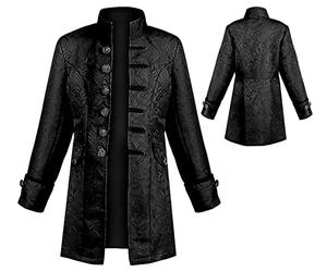 AIEOE - Garçon manteau steampunk enfant médiéval jupe de marche gothique Renaissance victorien pirate Viking pour partit manches longues vintage veste