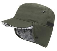 AIEOE Homme Casquette Hiver avec Cache Oreille Pliable Unisexe Chaude Bonnet avec Etiquette de Montagne Bonnet Epaissir Couche Double