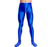 AIEOE Hommes Huileux Brillant Collants Surdimensionnés Nylon Leggings Sport Compression Panty Une pièce Glossy Pantalon de Sport Clubwear XXL