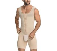 AIEOE Shapewear Body Shaper Maillot de corps de compression pour homme Gainante Gainante Ceinture amincissante Grande taille, Begie, XXL