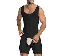 AIEOE Shapewear Body Shaper Maillot de corps de compression pour homme Gainante Gainante Ceinture amincissante Grande taille, Noir , XL