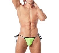 AIEOE Tanga de Bain Homme avec Liens Latéraux Slip Sexy Maillot d'Été Style Bikini String de Bain Vert Herstellergröße L/EU Größe M