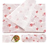 Aieraczy 100 Feuilles Papier Ciré, 14 * 10 pouces Papier Sulfurisé, Papier d'Emballage Alimentaire Cuisson, Papier Fromage,Antiadhésif Anti Graisse Papier Cuisson Feuilles pour Sandwich Burger Pizza