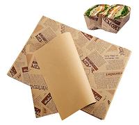 Aieraczy 100 Feuilles Papier Cire Alimentaire, 26 x 36 cm, Papiers Sulfurisés, Résistant à l'Huile, 100 Pièces