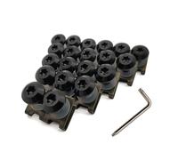 AIERDEYP Vis de carrosserie Moto pour Hon┐da pour CBF600/SA pour CB125R for CBR600F for Hornet 250 Cb400 for CBR900RR Vis De Carénage De Moto Clips Boulons À Ressort Corps(B-black-20 Pieces)