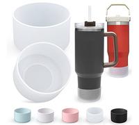 AIERSA Lot de 2 manchons de protection en silicone pour bouteille d'eau Stanley Quencher de 1200 ml, 887 ml avec poignée et pour IceFlow 590 ml, 880,5 ml, transparent