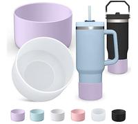 AIERSA Lot de 2 manchons en silicone pour bouteille Stanley Quencher de 1200 ml, 887 ml avec poignée, pour IceFlow 590 ml, 850,5 g, coque de protection pour dessous de bouteille d'eau - Accessoires de