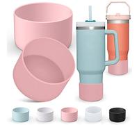 AIERSA Lot de 2 manchons en silicone pour bouteille Stanley Quencher de 1200 ml, 887 ml avec poignée et pour IceFlow 590 ml, 887 ml, housse de protection anti-chocs pour dessous de gobelet Stanley,