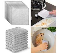 AIERSA Lot de 20 chiffons de vaisselle en fil métallique anti-rayures multifonction pour nettoyer les surfaces humides et sèches, élimine facilement les taches d'huile tenaces, chiffon de lavage pour