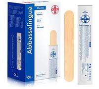 AIESI® Abaisse langue en bois jetable STERILE (Paquet de 100 pièces)