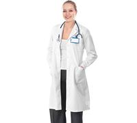 AIESI® Blouse de Docteur laboratoire pour femme 100% coton blanc sanforisé taille 52