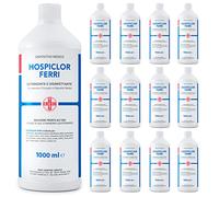 AIESI® Désinfectant prêt à l’emploi (12x1000 ml) pour instruments et dispositifs médicaux à base de chlorure de benzalkonium HOSPICLOR FERRI
