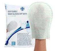 AIESI® Gants de toilette jetables avec savon haute qualité imperméable avec éponge douce (Paquet de 20 pièces), Délicatement parfumé, Sans rinçage
