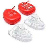 AIESI® Pocket Mask masque de réanimation professionnel pour la respiration bouche-à-bouche avec valve unidirectionnelle et filtre (Paquet de 2 pièces), Masque-réanimateur CPR