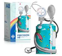 AIESI® Sphygmomanomètre Anéroïde Pédiatrique manuel professionnel modèle classique avec stéthoscope pour enfants PRECISION A8, Garantie 24 mois