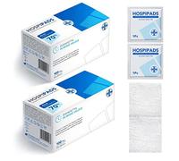 AIESI® Tampons de lingettes désinfectantes à base d'alcool isopropylique 70% dimensions 65x30 mm emballés individuellement (Paquet de 200 pièces) HOSPIPADS