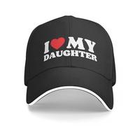 AIETPOIJ Casquette de Baseball I Love My Daughter pour Hommes et Femmes Chapeau de Cheval 2023