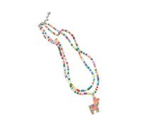 AIETUE Collier dopamine pour femme, double couche colorée en acrylique et émail motif cheval mignon arc-en-ciel bohème bijoux cadeau, Extra Large, Acrylique, Pas de pierre précieuse