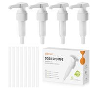 Aieve Lot de 4 pompes doseuses compatibles avec Best B. Nutrition Vital Drink Sirop Pompe pour bouteille de 1 l, 5 ml par course (ne convient pas pour bouteille de 500 ml)