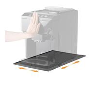 AIEVE Tapis en silicone pour cafetière, moulin à café compatible avec De Longhi Magnifica et Philips LatteGo, etc., antidérapant, 48 x 30 cm, base en silicone (gris)