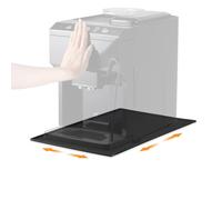 AIEVE Tapis pour Machine à Café 48x30 cm, Silicone Tapis cafetiere Compatible De'Longhi Magnifica, Philips LatteGo, Cecotec, Krups (Noir, Antidérapant et Déplaçable)