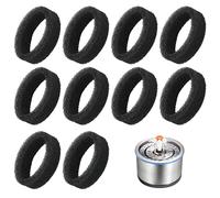 AIEX 10 Pièces Filtre Éponge Fontaine Chat, Ronde Éponge de Fontaine d'animal Familier pour Fontaines pour Chat de 2,2 L/2,5 L Éponges Pré-Filtres pour Eau Potable pour Animaux de Compagnie (Noir)