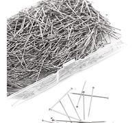 AIEX 1000 Pièces 25mm Broches à Coudre Tête Broches Fine Satin Broche Droite pour Couturière Bijoux Artisanat Projets de Couture