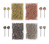 AIEX 1000 Pièces Punaises Tête Map Push Pins Carte Punaise Epingle à Tête Tacks Push Pins pour Tableau de Liège, Marquage du Tissu, Tête Ronde métallique de 1/8 po