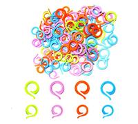 AIEX 120 Pièces Marqueurs de Point à Tricoter, 60 Grands 60 Petits Anneau de Marque de Crochet en Plastique, Anneaux de Point à Tricoter pour la Couture Tricot t - Couleurs aléatoires